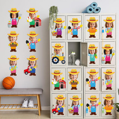 60Pcs Farm Theme Cutouts Farmer with Straw Hat Bulletin Board Decorations Farmer