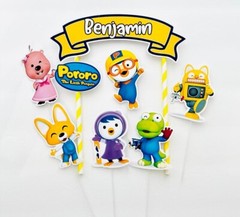 Personalized Pororo the Little Penguin Cake Topper