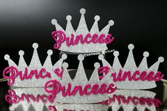 10 Baby Shower Princess Silver Crowns Foam Party Decorations It’s a Girl Favors