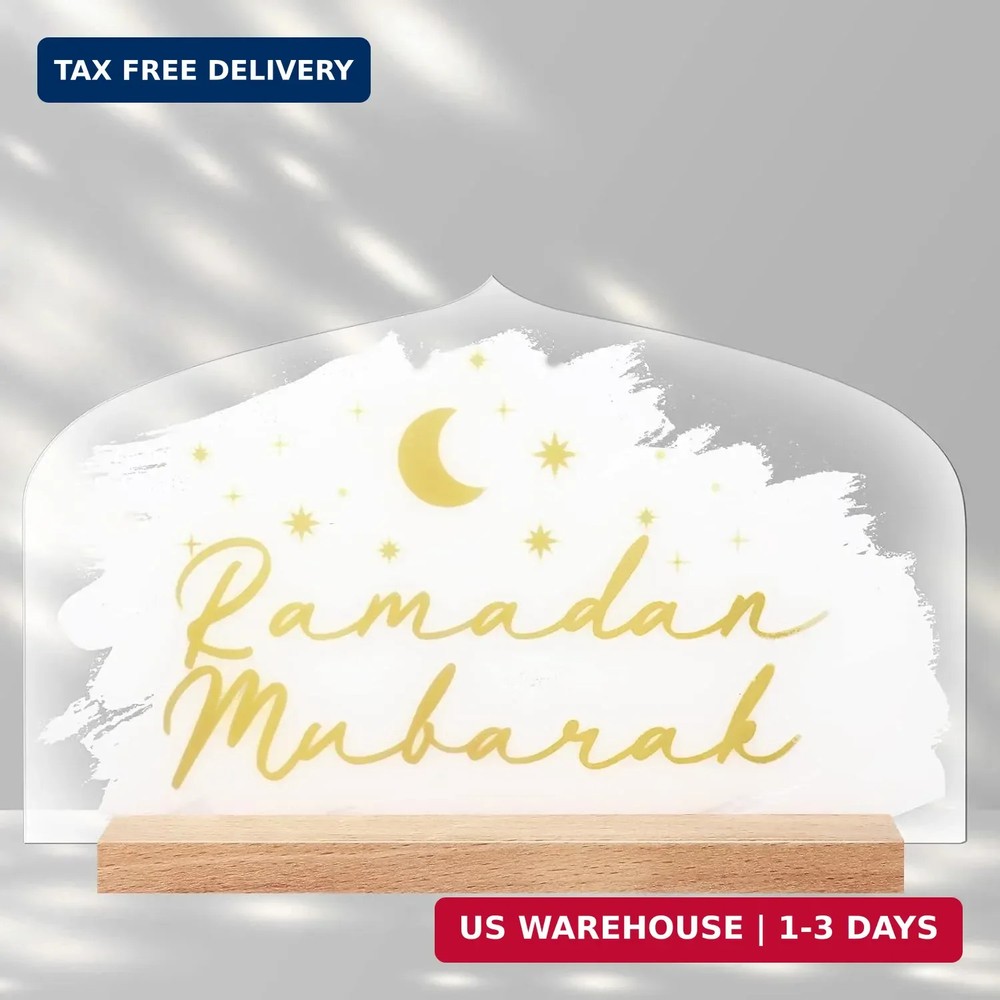 Frienda Eid Decorations for Home Islamic Ramadan Table Centerpieces Acrylic Eid
