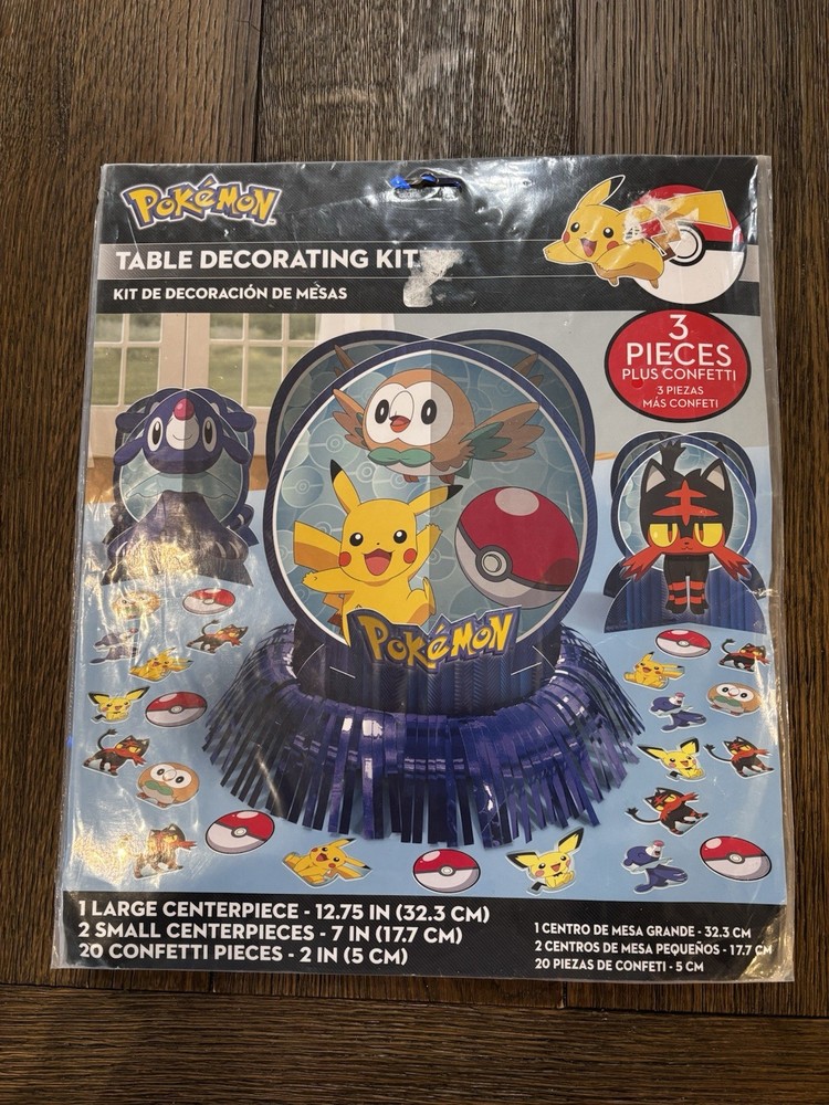 Pokemon Table Decorating Kit Party Centerpiece (3 pieces Plus Confetti) #62