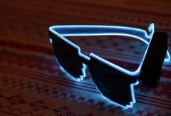 LED Neon Party Glasses Light Up Glow Sunglasses Battery Operated Club Festival