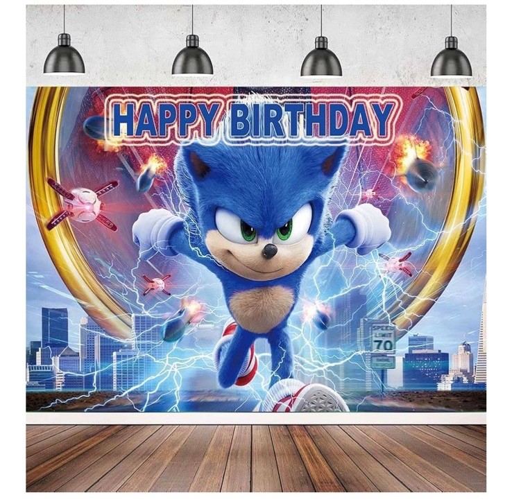 Sonic Hedgehog Birthday Party Banner (5×3) (DLT5)