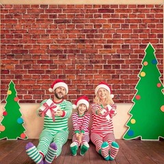 Red Brick Wall Backdrop Banner Photo Booth Decoration Party Supplies 185x110cm