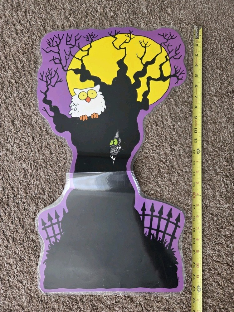 Halloween Vintage Spooky Tree Laminated Diecut