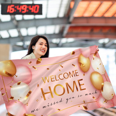 Welcome Home Banner – Welcome Back Decorations 5X3 Ft – We Missed You Banner (Pi