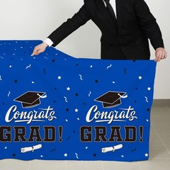 Class Blue Disposable Table Covers for 2026 Grad Parties – 3 Pack, 54″x108″