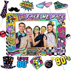 90s Themed Party Decorations for Adults, 1990s Throwback Party Photo Booth Props