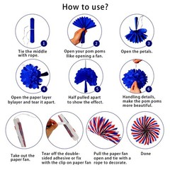 26Pcs 4th of July Decorations Patriotic Decor USA Flag String Red White Blue …