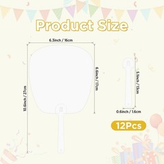 12 Pcs Sublimation Big Head Cutout Fans Blank, Double-Sided Sublimation Fan ,…