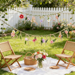 2 Pcs Wildflower Birthday Party Decorations 13.2FT Sturdy Hemp Rope Metal Happy