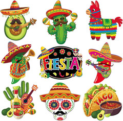 Large 11″X14″ Cinco De Mayo Decorations Cutouts Set, 9 Sheets Mexican Fiesta Pap