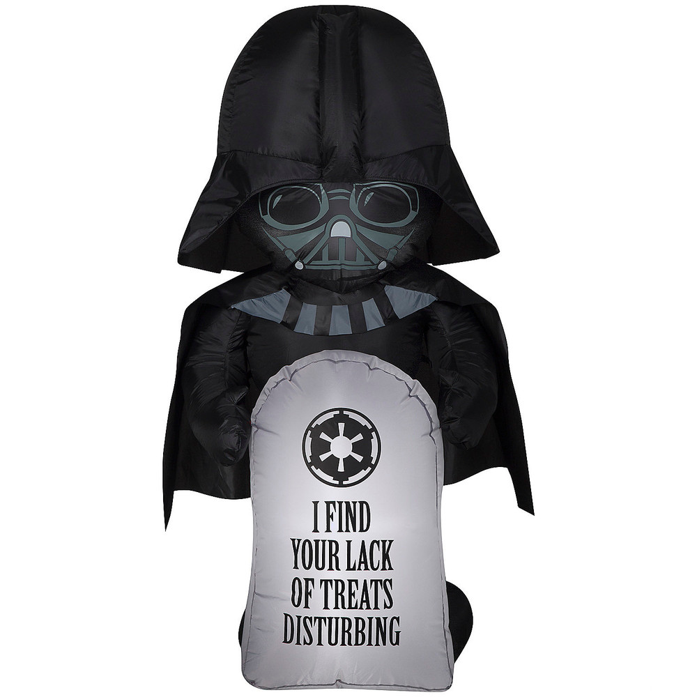 42 Airblown Inflatable Comic Darth Vader W/Tombstone Halloween Yard Decoration