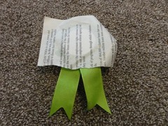 DISNEY TINKERBELL GREEN SPARKLY BIRTHDAY PARTY RIBBON BADGE SELF-STICK