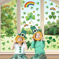 St Patricks Day Decorations,St Window Clings 122 PCS Green