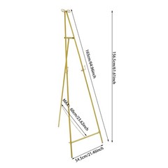 Luxury Gold Bow Display Easel Stand Elegant Metal Floor Standing Frame Holder