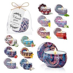 24 Pack Scented Candles Gift Set Long Lasting Soy Wax Aromatherapy 24pack