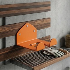 Tool Hook for Wall Mounted Garage Organizer Bracket 15cm Orange Metal Design