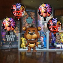 5pc Foil Balloons for Five Nights at Freddys Birthday Party Supplies