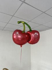 5Pcs 30Inch Red Cherry Balloons,Summer Fruit Cherry Theme Birthday Party Decorat