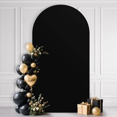 Wedding Arch Backdrop Cover 7.2FT Arch Covers Fitted Stretchy Spandex Round
