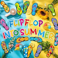 75 Pcs Summer Bulletin Board Decorations May Flip Flop Beach Hawaiian Theme Cuto