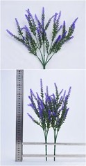 4pcs Artificial Lavender Plants Fake Plastic Flower in Autumn Colors for Outdoor