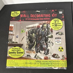Zombie 30 WALL CUTOUTS Decorating Kits Halloween Party Dorm Decor Scary 5 Feet