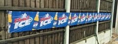12″ tall x 15′ feet long BUD ICE BANNER BUNTING PARTY BAR PUB SIGN Budweiser