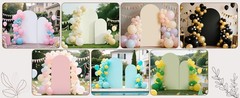 Wedding Arch Backdrop Cover 7.2FT Arch Covers Fitted Stretchy Spandex Round