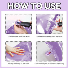 Blue and Purple Square Foil Balloon Wall,19 Inches Double Sided Chrome Square Ba