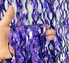 Wavy Foil Backdrop Fringe Tinsel Shimmer Curtain Door Wedding Birthday Party