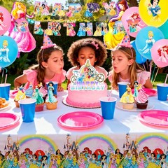 Disney Princess Party Decoration Birthday Cake Topper Latex Foil Balloon Banner