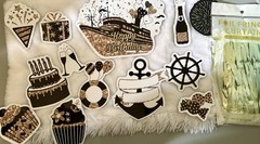 14 Pc Lot New Birthday Magnets Cruise Ship Anchor Black Gold 1 Fringe Curtain