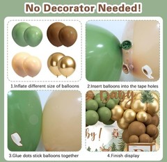 107pc Woodland Balloon Decorations w/Leaves, Baby Deer-Birthday, Baby Shower etc