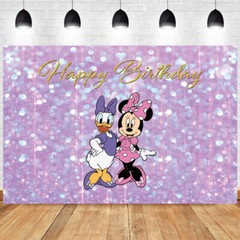 Minnie Mouse Daisy Duck Birthday Backdrop Girl Party Decoration Photo Background