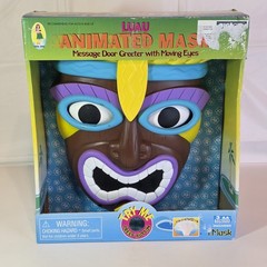 2006 Talking Tiki Face Mask Moving Eyes Motion Activated Luau / Tested Working