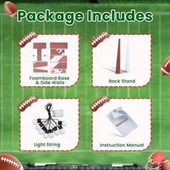 Football 5th-Birthday Decorations Marquee Numbers: Sport Theme 3FT Large Light