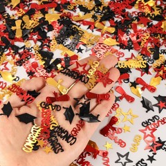 1000 PCS Red Gold Black Congrats Grad Class Of 2026 Graduation Confetti