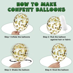 Lukiituke Green and Gold Balloons, 75PCS Dark Green Balloons, Gold Latex Ball…