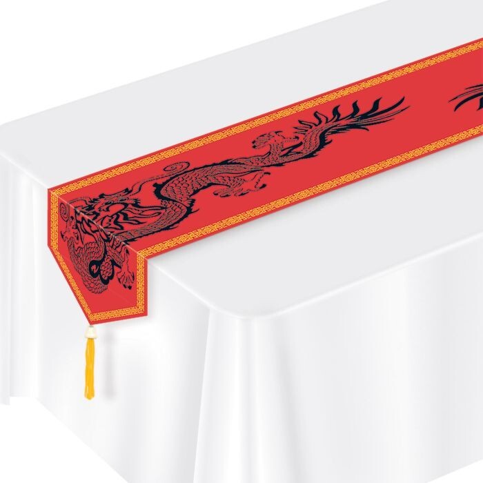 Beistle 11″ x 6′ Printed Dragon Chinese Asian Paper Table Runner