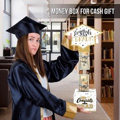 Class of 2026 Graduation Money Box for Cash Gift Pull, Funny Surprise DIY Cash