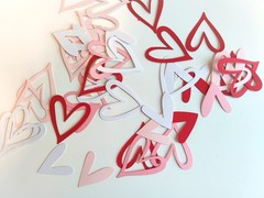 200Pcs Red and Pink Valentines Day Heart Confetti Valentines Day Table Confet…