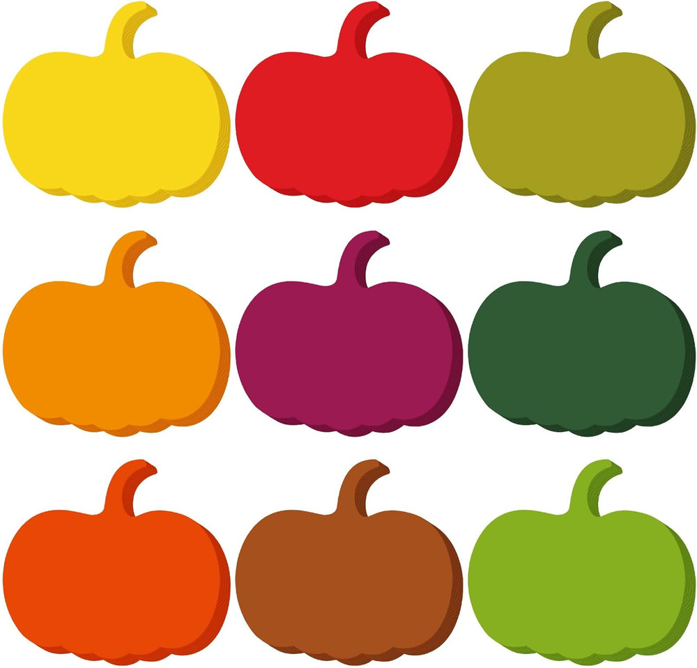360 Pcs Fall Pumpkin Cutouts Paper 3.9 Inch Fall Cutouts for Bulletin Board Autu