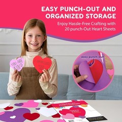 240 Heart Paper Cutouts – Versatile Craft Decor for All Occasions