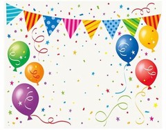Happy Birthday Backdrop Banner 5×4 ft Photo Booth Party Decoration Plastic Wall