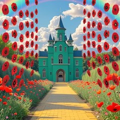 8 Pieces Party Decorations Artificial Poppy Flowers Garlands Red Flower Hangi…
