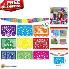 Exquisite 18 FT Fiesta Banner – 9 Double-Sided Mexican Flags for Decorations