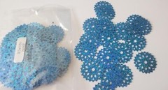 CraftbudyUS 100pcs x29mm BLUE Circle Design for Table Confetti/Craft