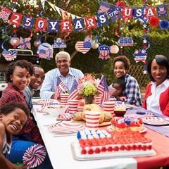 Aneco 250th Anniversary Decorations Set 4th of July Patriotic Decor USA Flag …